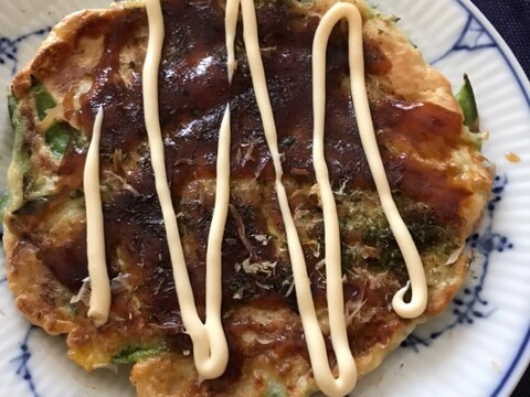 さや豆とベーコンビッツの卵白卵焼き